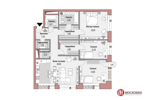 3-к. кв. 114 кв.м. у метро Новослободская, Тверской район, ЦАО Москвы 3-к. кв. 114 кв.м. у метро Новослободская, Тверской район, ЦАО Москвы