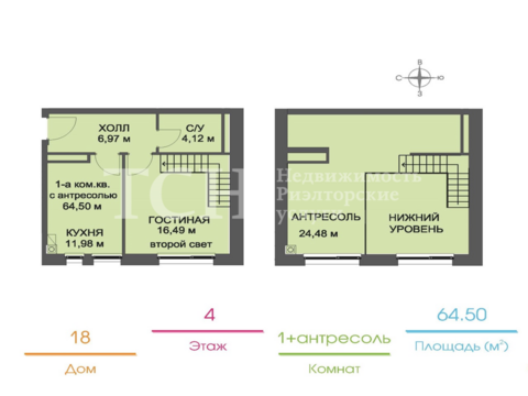 2-комнатная квартира, 65 кв.м., в ЖК "Голландский квартал" 2-комнатная квартира, 65 кв.м., в ЖК "Голландский квартал"