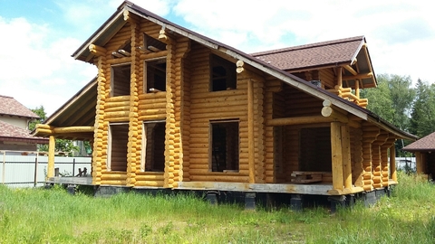 Загородный дом и баня из кедра ручной рубки, Минское шоссе, охрана Загородный дом и баня из кедра ручной рубки, Минское шоссе, охрана