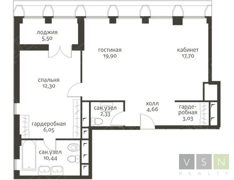 2-комнатная квартира, 78 кв.м., в ЖК "Садовые кварталы" 2-комнатная квартира, 78 кв.м., в ЖК "Садовые кварталы"
