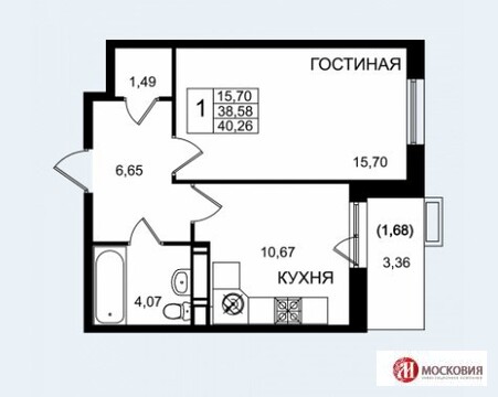 Однокомнатная квартира в Ватутинках Однокомнатная квартира в Ватутинках