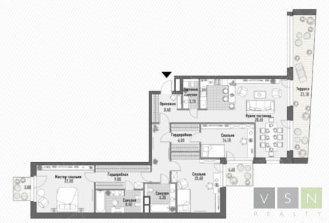 4-комнатная квартира, 154 кв.м., в ЖК "Малая Ордынка 19" 4-комнатная квартира, 154 кв.м., в ЖК "Малая Ордынка 19"