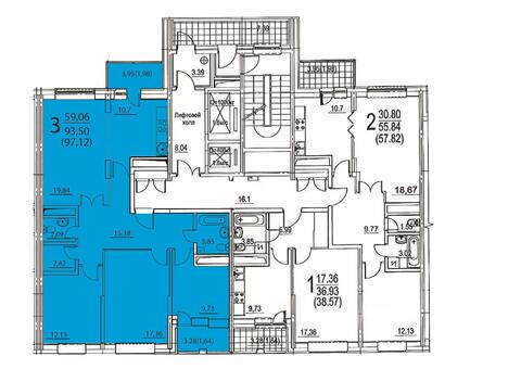 Москва, 3-х комнатная квартира, ул. Радиальная 6-я д.7, 14 568 000 руб.