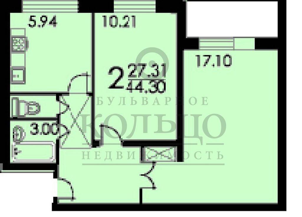 Москва, 2-х комнатная квартира, ул. домодедовская д.33, 6 40.