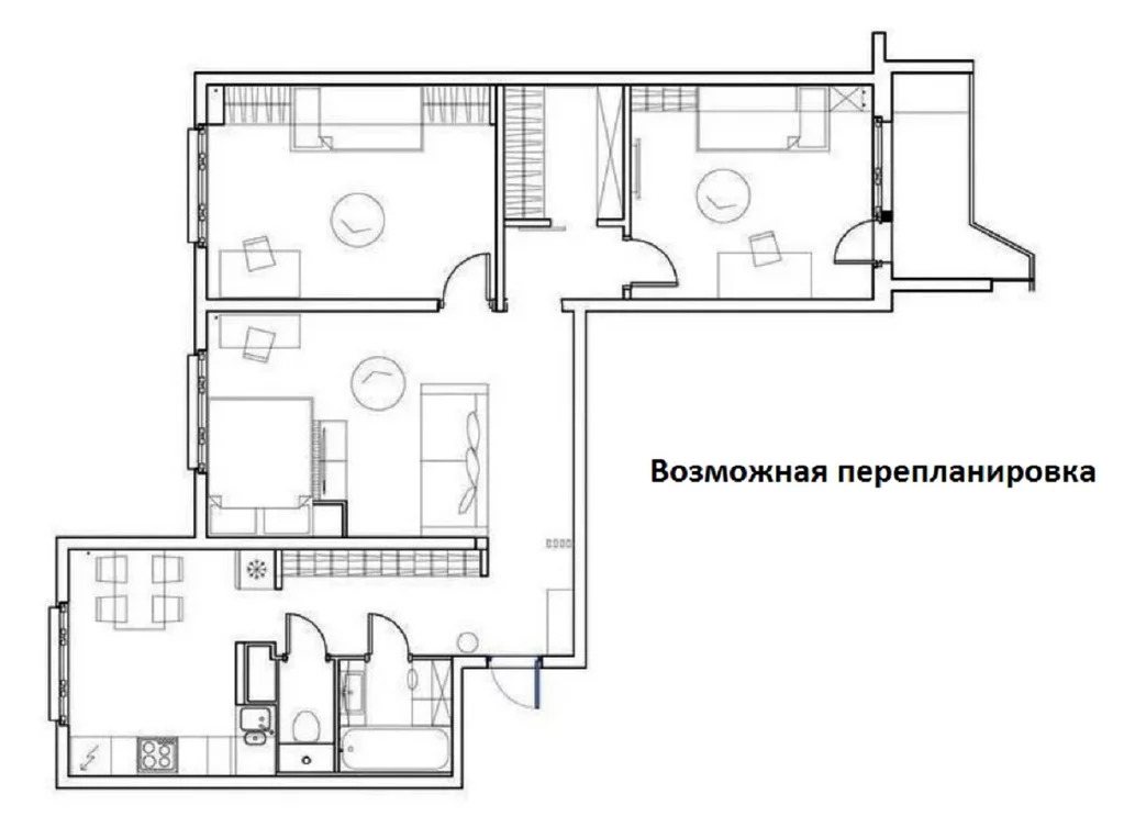 П44т дизайн проекты 3 комнатных