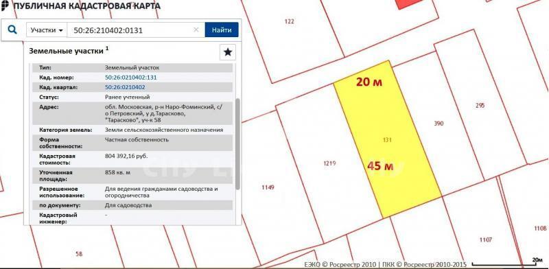 Кадастровая карта снт