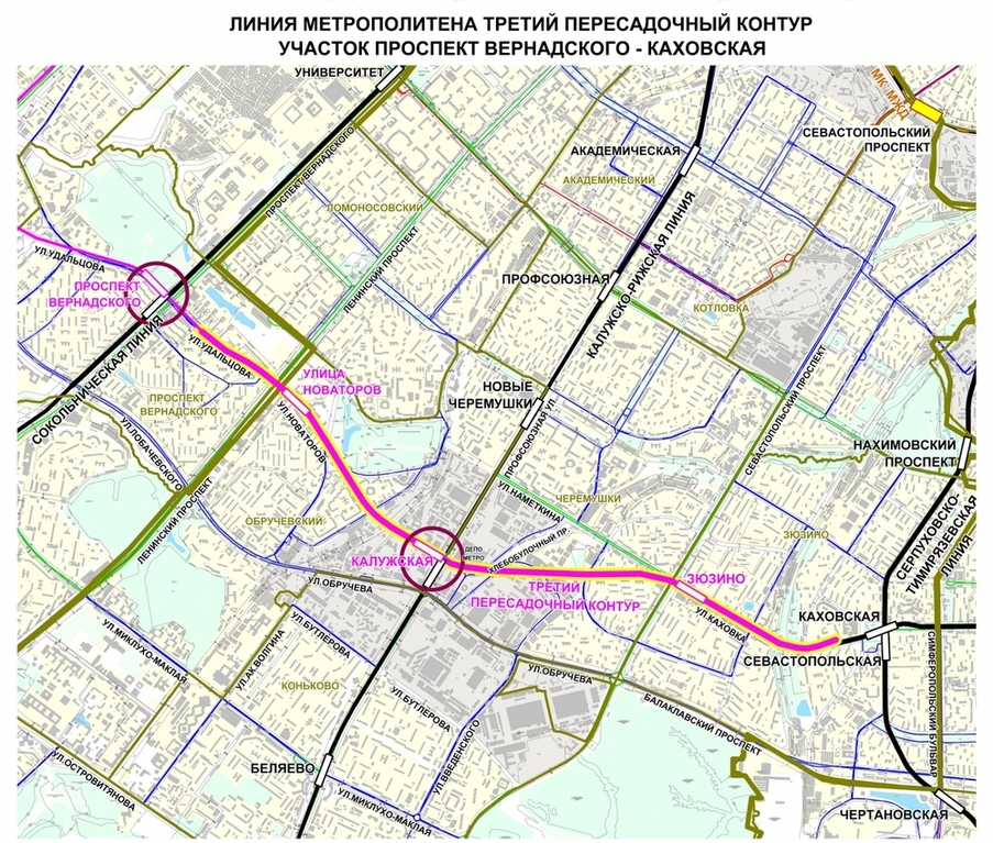 Станция метро воронцовская на схеме метро