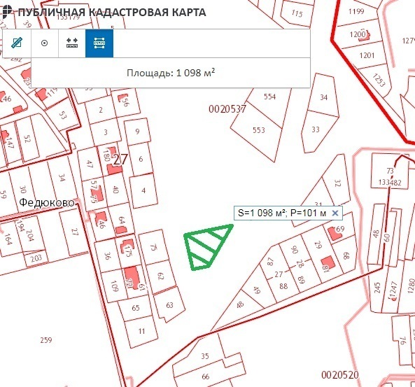 Кадастровая карта федюково