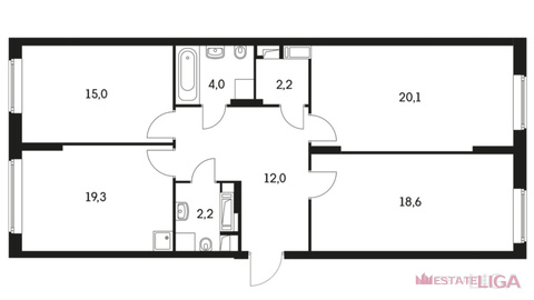 Москва, 3-х комнатная квартира, ул. Маршала Захарова д.д.3, 17650000 руб.