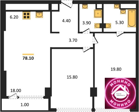 Москва, 2-х комнатная квартира, Кутузовский прд. д.д. 16, 80662301 руб.