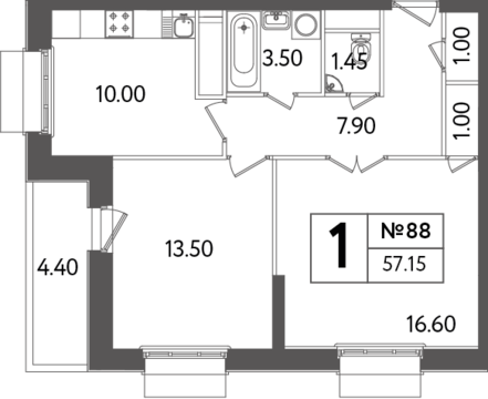 Москва, 2-х комнатная квартира, Яна Райниса б-р. д.вл.4, корп.3, 11464290 руб.