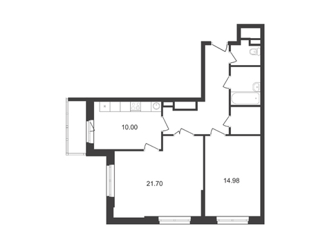 Химки, 2-х комнатная квартира, ул. 9 Мая д.11А, 6166092 руб.