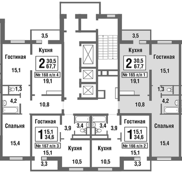 Балашиха, 2-х комнатная квартира, микрорайон Павлино д., 4610437 руб.