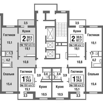 Балашиха, 2-х комнатная квартира, микрорайон Павлино д., 4610437 руб.