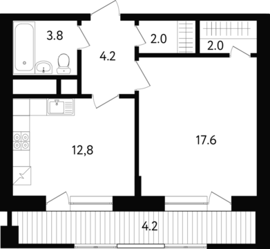 Москва, 1-но комнатная квартира, ул. Усиевича д.вл. 10б, 12349000 руб.