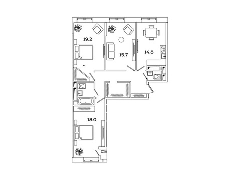 Москва, 3-х комнатная квартира, Рязанский пр-кт. д.2, 13142846 руб.