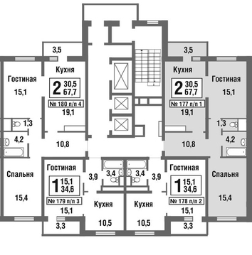 Балашиха, 2-х комнатная квартира, микрорайон Павлино д., 4610437 руб.