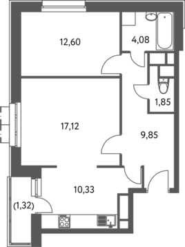 Москва, 2-х комнатная квартира, ул. Федора Полетаева д.15А, 10229850 руб.