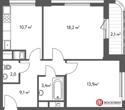 Москва, 2-х комнатная квартира, Кавказский б-р. д.27, 12949200 руб.