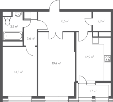 Москва, 2-х комнатная квартира, 1-й Нагатинский проезд д.14, 15023580 руб.