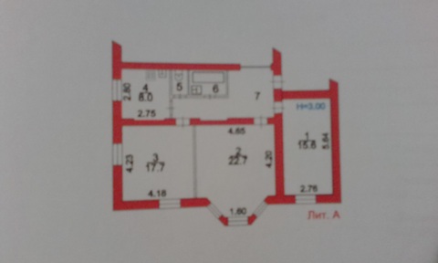 Пересвет, 3-х комнатная квартира, ул. Ленина д.5, 2950000 руб.