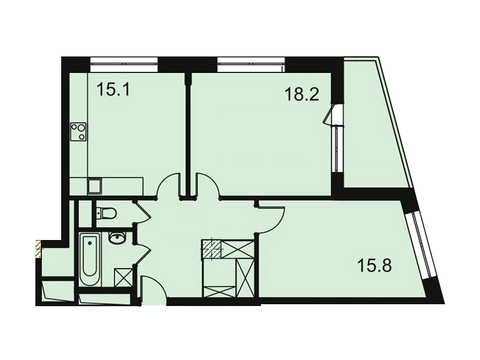 Москва, 2-х комнатная квартира, ул. Автозаводская д.23стр120, 11765484 руб.