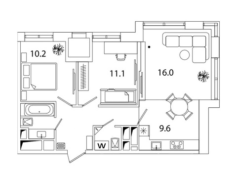 Москва, 3-х комнатная квартира, Рязанский пр-кт. д.2, 9256121 руб.