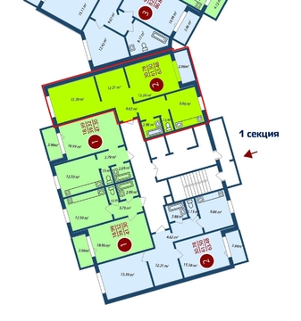 Островцы, 2-х комнатная квартира, ул. Баулинская д.9, 3600000 руб.