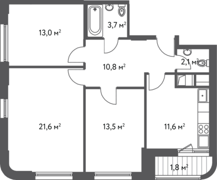 Москва, 3-х комнатная квартира, Кавказский б-р. д.вл. 27, корп.2, 15229500 руб.