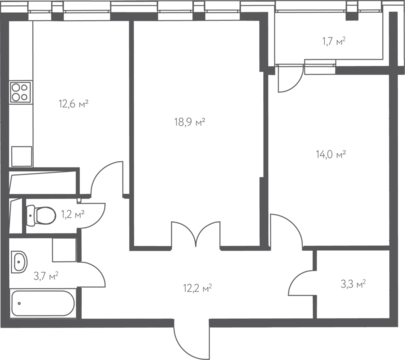 Москва, 2-х комнатная квартира, 1-й Нагатинский проезд д.14, 13229320 руб.