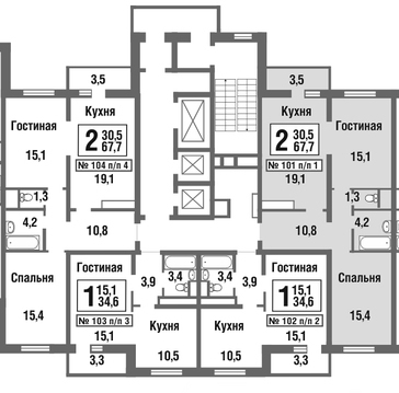 Балашиха, 2-х комнатная квартира, микрорайон Павлино д., 4610437 руб.