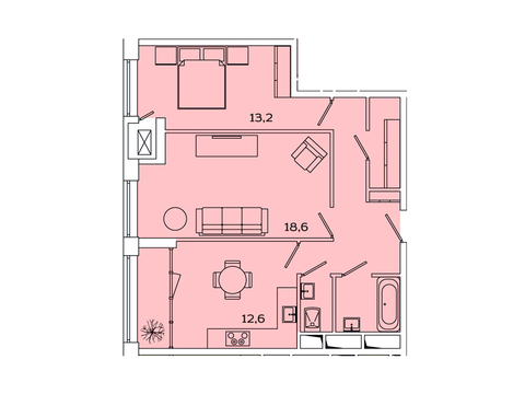 Москва, 2-х комнатная квартира, Рязанский пр-кт. д.2, 9982000 руб.