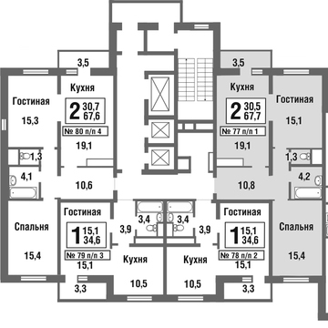 Балашиха, 2-х комнатная квартира, микрорайон Павлино д., 4610437 руб.