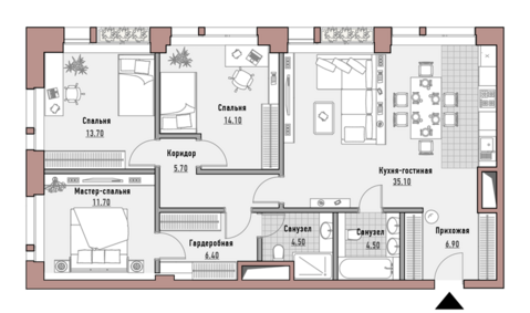 Москва, 3-х комнатная квартира, ул. Новослободская д.24, 53640000 руб.