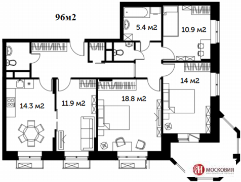 Москва, 4-х комнатная квартира, ул. Изюмская д.17, 8560000 руб.