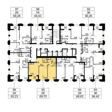 Москва, 2-х комнатная квартира, ул. Берзарина д.д. 28, корп. 4, 15975880 руб.