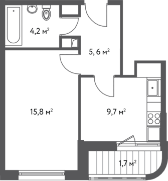 Москва, 1-но комнатная квартира, Кавказский б-р. д.вл. 27, корп.2, 6418300 руб.