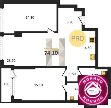 Москва, 2-х комнатная квартира, Кутузовский прд. д.д. 16, 61388542 руб.