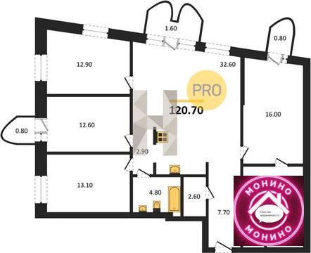 Москва, 4-х комнатная квартира, ул. Сельскохозяйственная д., 62677338 руб.