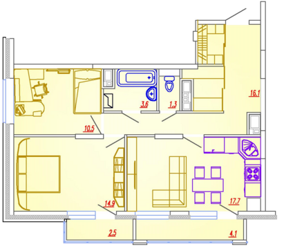 Мытищи, 2-х комнатная квартира, Ярославское ш. д.71, 5635500 руб.