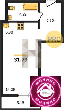Ильинское, 1-но комнатная квартира, Ильинское село д.д. 2, 5746400 руб.
