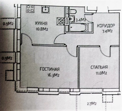 Мещерино, 2-х комнатная квартира, квартал д.9, 6930000 руб.