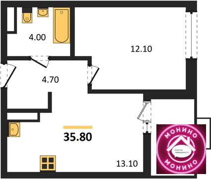 Николо-Хованское, 1-но комнатная квартира, Николо-Хованское дер. д.д. 7, 13268196 руб.