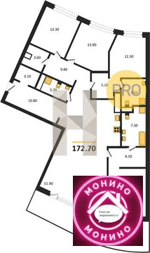 Москва, 4-х комнатная квартира, ул. Нижние Мневники д.д. 3, 109370910 руб.