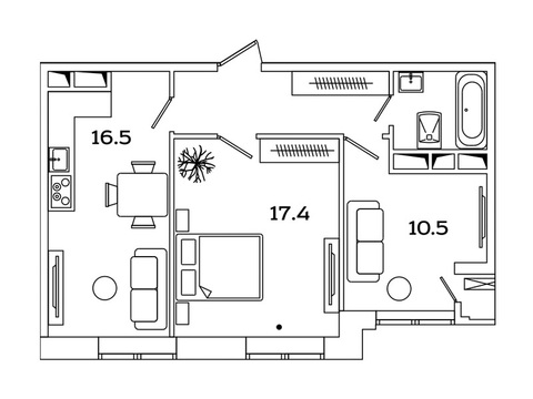 Москва, 2-х комнатная квартира, Рязанский пр-кт. д.2, 9059728 руб.