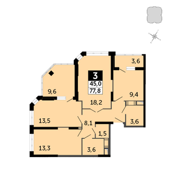 Раменское, 3-х комнатная квартира, Северное ш. д., 4048712 руб.