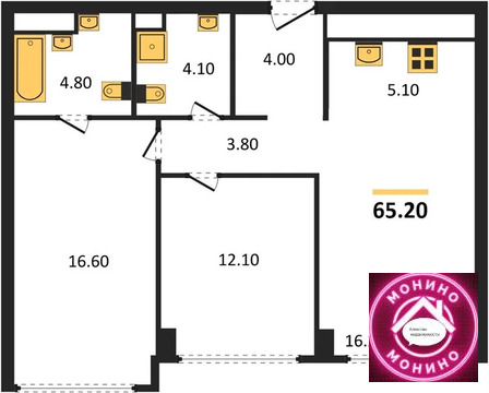 Москва, 2-х комнатная квартира, Кутузовский прд. д.д. 16, 59442268 руб.