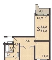 Москва, 3-х комнатная квартира, Шелепихинское ш. д.13 с4, 19890000 руб.