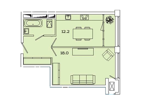 Москва, 1-но комнатная квартира, Рязанский пр-кт. д.2, 7092713 руб.