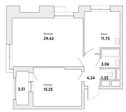 Москва, 2-х комнатная квартира, ул. Озерная д.вл. 35, 11078756 руб.